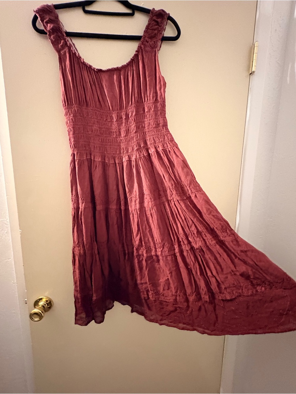 Sakkas Sleeveless Smocked Maxi Dress in Dusty Rose